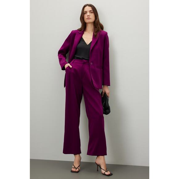 ENDLESS ROSE Purple Wine Colored High-Waisted Trouser Suit Pants size XS - Picture 1 of 12